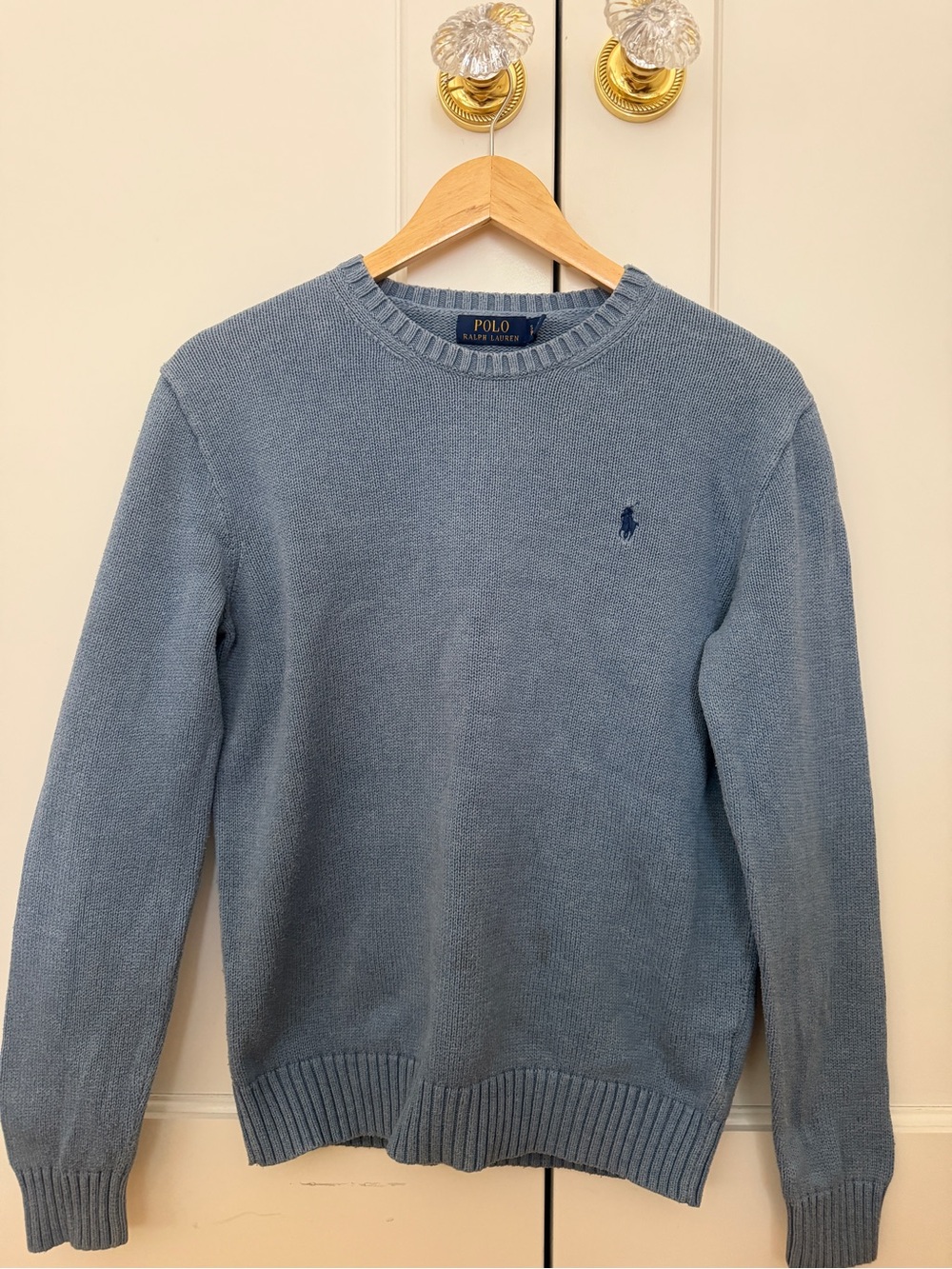 Polo by Ralph Lauren Men's Dusty Blue Crewneck Sweater
